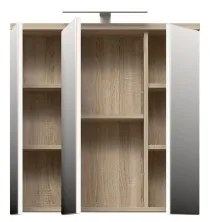 VENOM tükrös fali fürdőszobaszekrény, fehér/sonoma tölgy