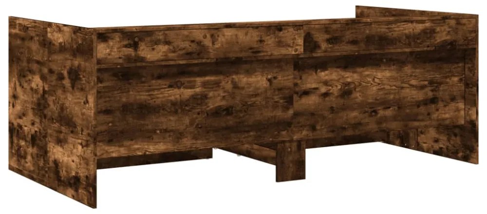füstös tölgy kanapéágy fiókkal matrac nélkül 90x200 cm