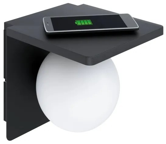 Eglo 98265 - CIGLIE fali lámpatest vezeték nélküli töltéssel, 1xE14/40W/230V