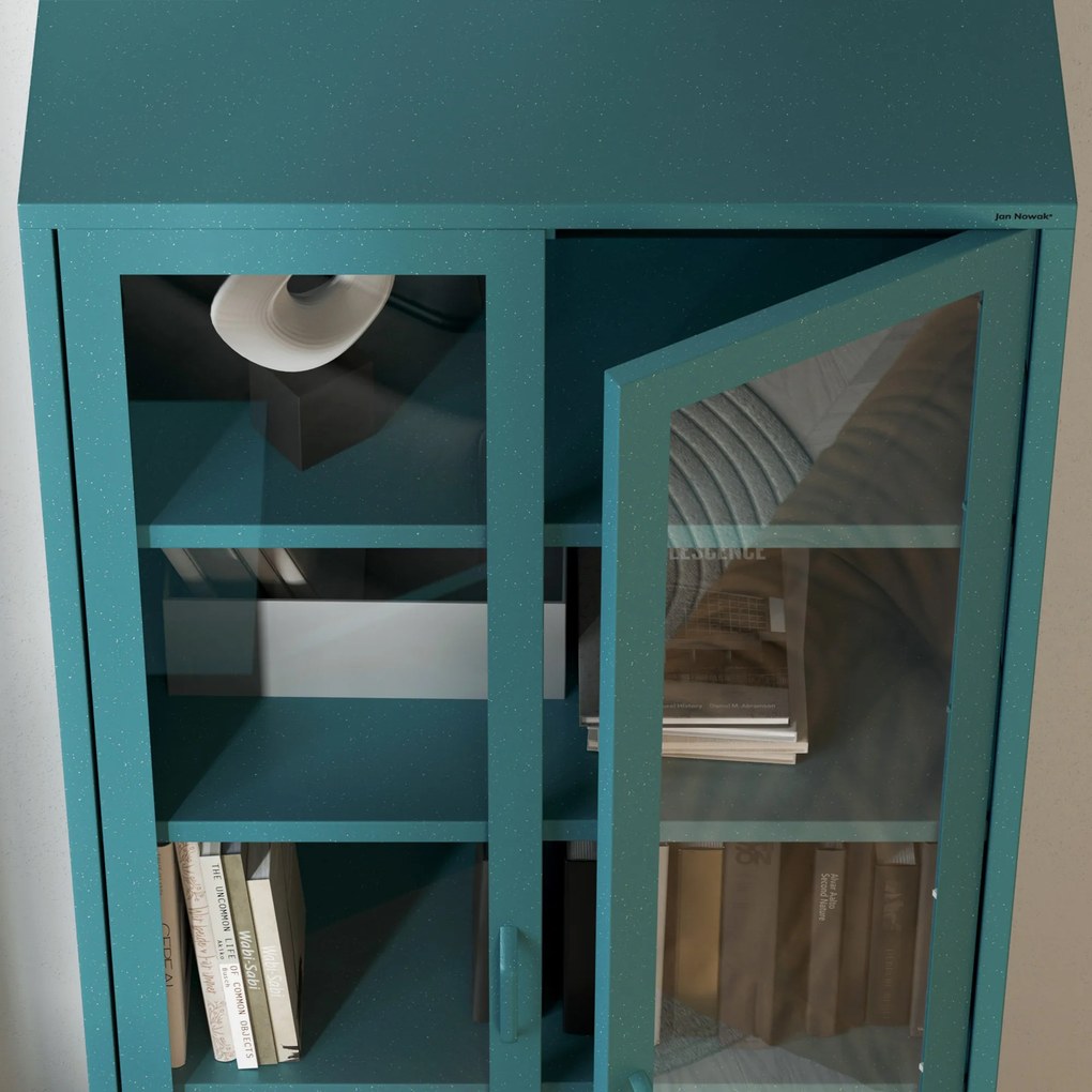 ANGELO vitrin, 800 x 1850 x 450 mm, Modern: tengerkék