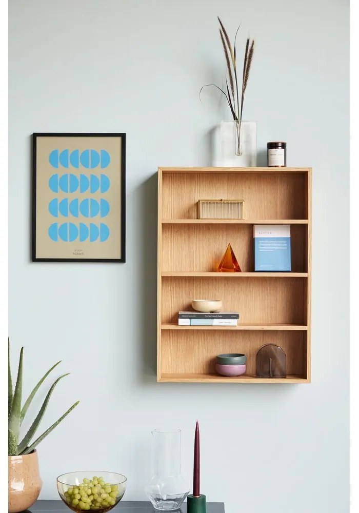 Natúr színű többszintes tölgyfa fali polc Cubbie – Hübsch