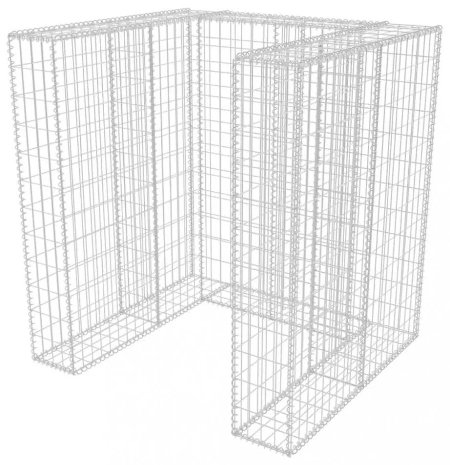 acél gabion 1 db gurulós kukához 110 x 100 x 120 cm