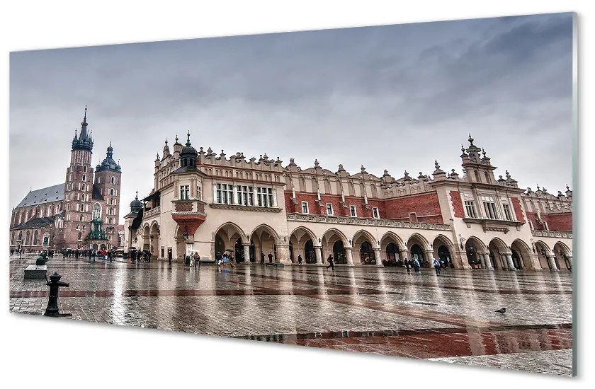 Akrilképek Krakow templom Szövet eső 140x70 cm