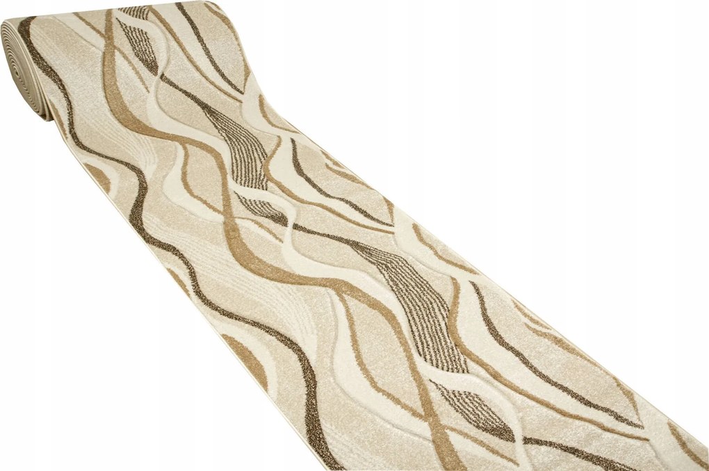 100 cm széles Puha Futószőnyeg Amelia Sűrű Kivágott Gyapjú Hullámok