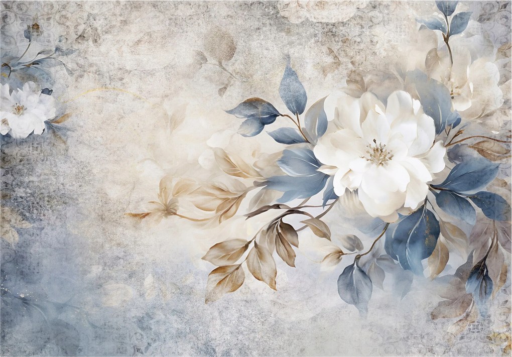 Fotótapéta Pasztell Virágok Akvarellek Vintage Elegancia 350x250 +ragasztó