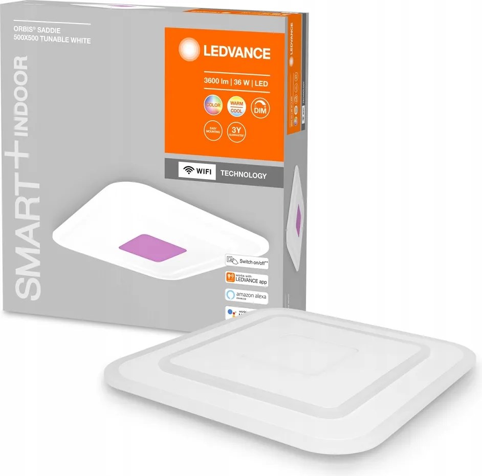 Plafon Led lámpa 32W 2850lm Rgb Cct háttérvilágítással 50cm Smart+ WiFi