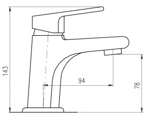 RAV Slezák CO126.0 - COLORADO mosdócsaptelep, 14,3 cm, fényes króm