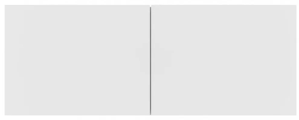 2 db fehér szerelt fa TV-szekrény 80 x 30 x 30 cm