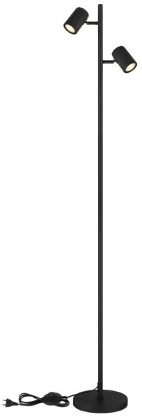 Globo 57918SB - Állólámpa JAMES 2xGU10/5W/230V fekete