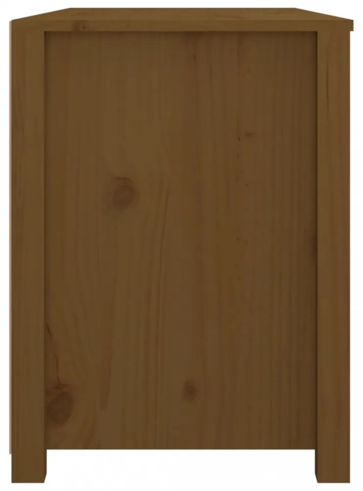 mézbarna tömör fenyőfa kisszekrény 100x40x54 cm