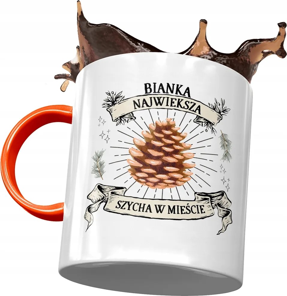 Narancssárga Bögre Bianka Feleség Barátnő Nyomtatott Fotóval