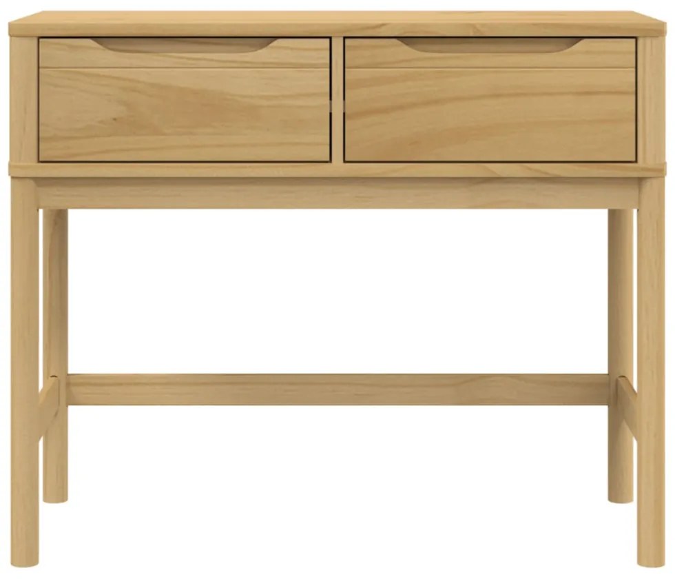 FLORO viaszbarna tömör fenyőfa tálalóasztal 89,5 x 36,5 x 73 cm