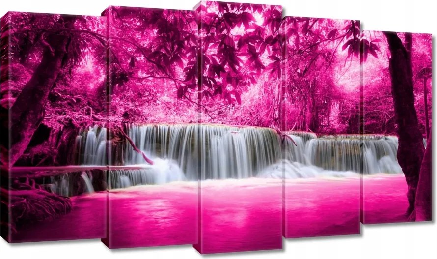 Vászonkép 100x60 Rózsaszín vízesés