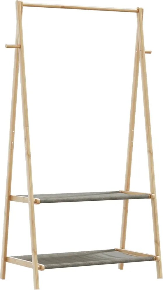 vidaXL bambusz ruhaállvány polcokkal 96 x 45,5 x 150,5 cm