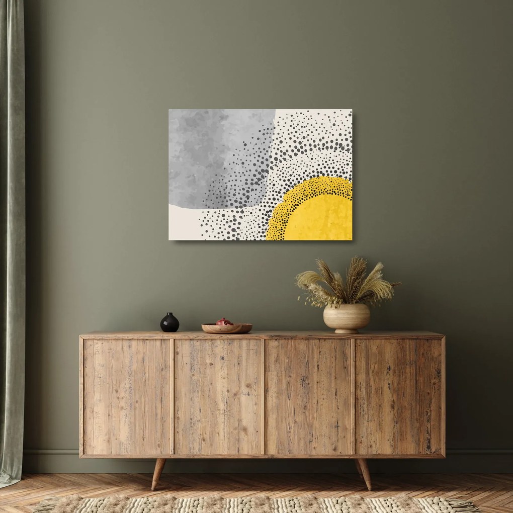 Üveg kép - N⁰3 strand absztrakt festménye (70x50 cm)