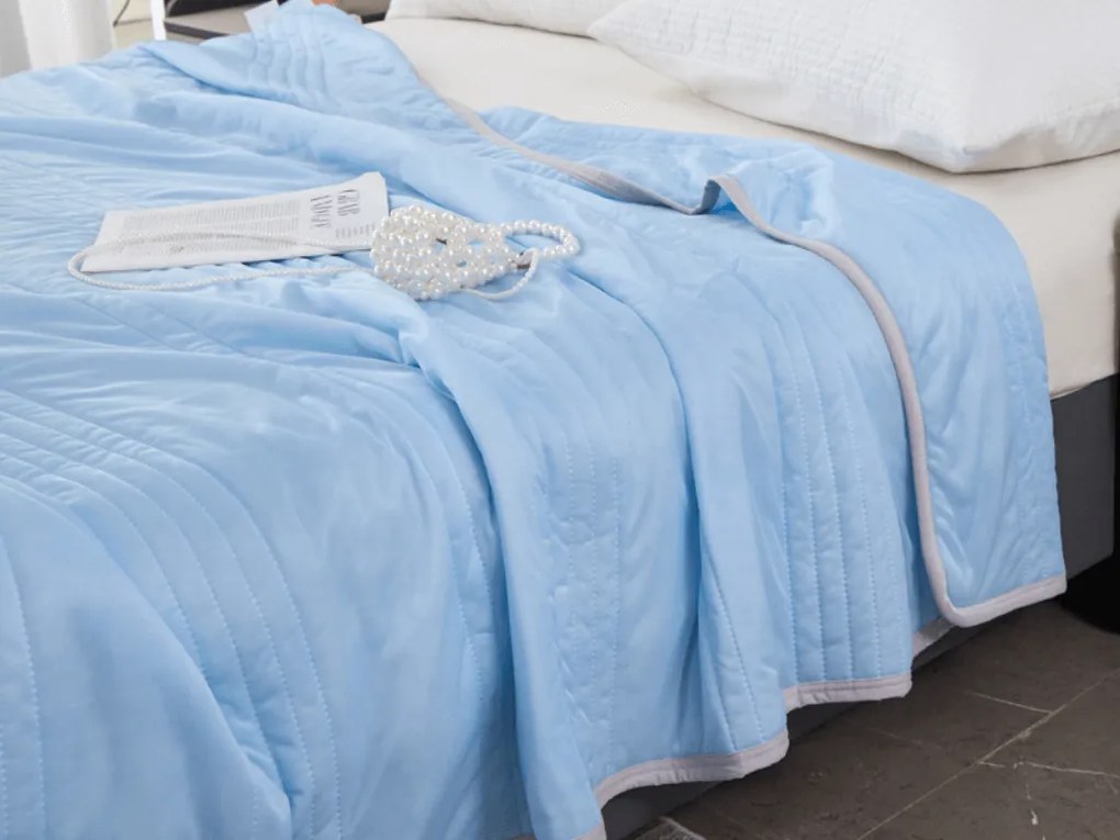 Hűsítő nyári paplan CELIA, kék Méret: 200 x 220 cm