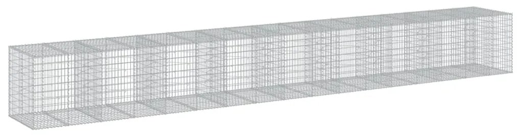horganyzott vas gabion kosár fedéllel 950 x 100 x 100 cm