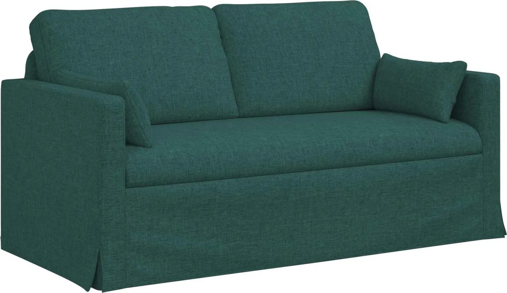 vidaXL Kanapé Sötétzöld 158 x 78 x 80 cm szövet