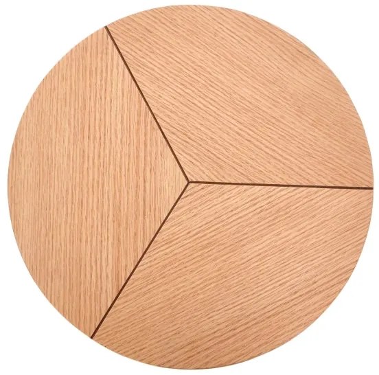 Kávésasztal CARIDA 49x45 cm fekete/tölgy