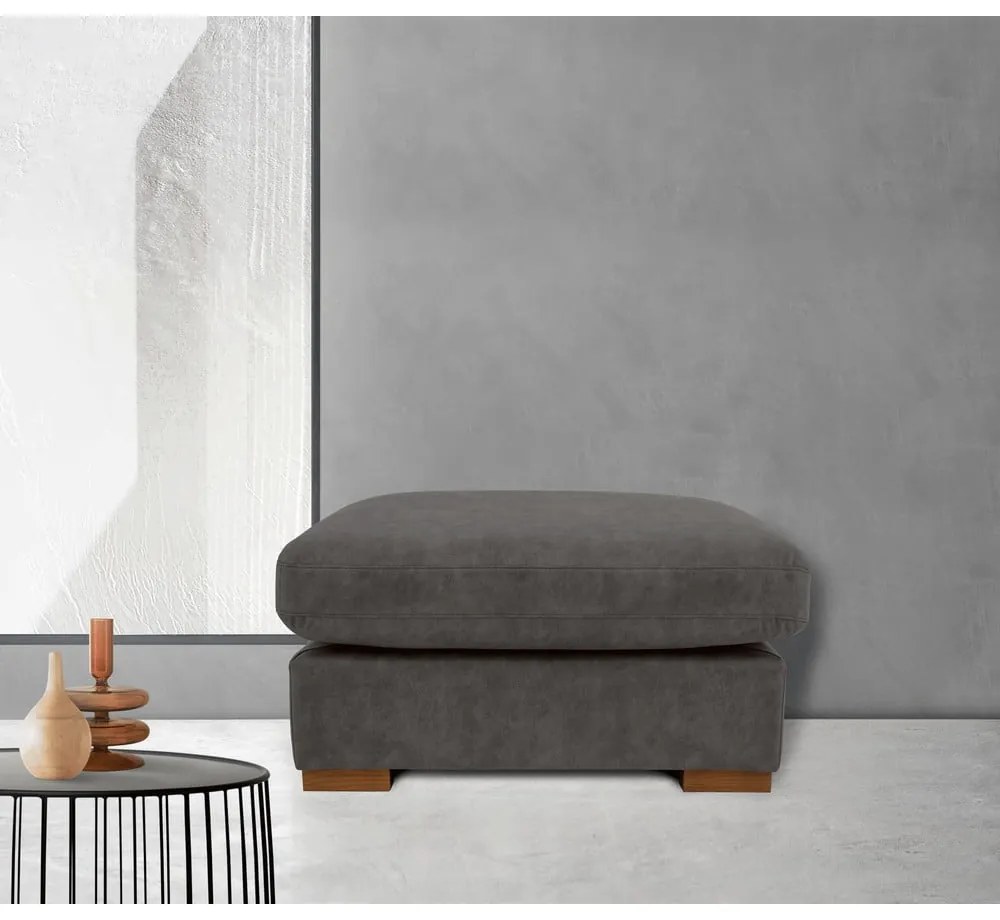 Antracitszürke bőrutánzat lábtartó Hamburg – Scandic