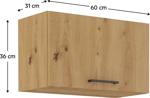 Felső szekrény, artisan tölgy, MONRO 60 GU-36 1F