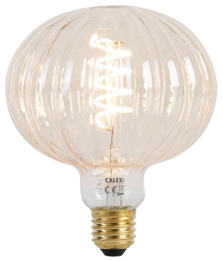 E27 szabályozható LED izzó G125 borostyán 4W 200lm 2000K