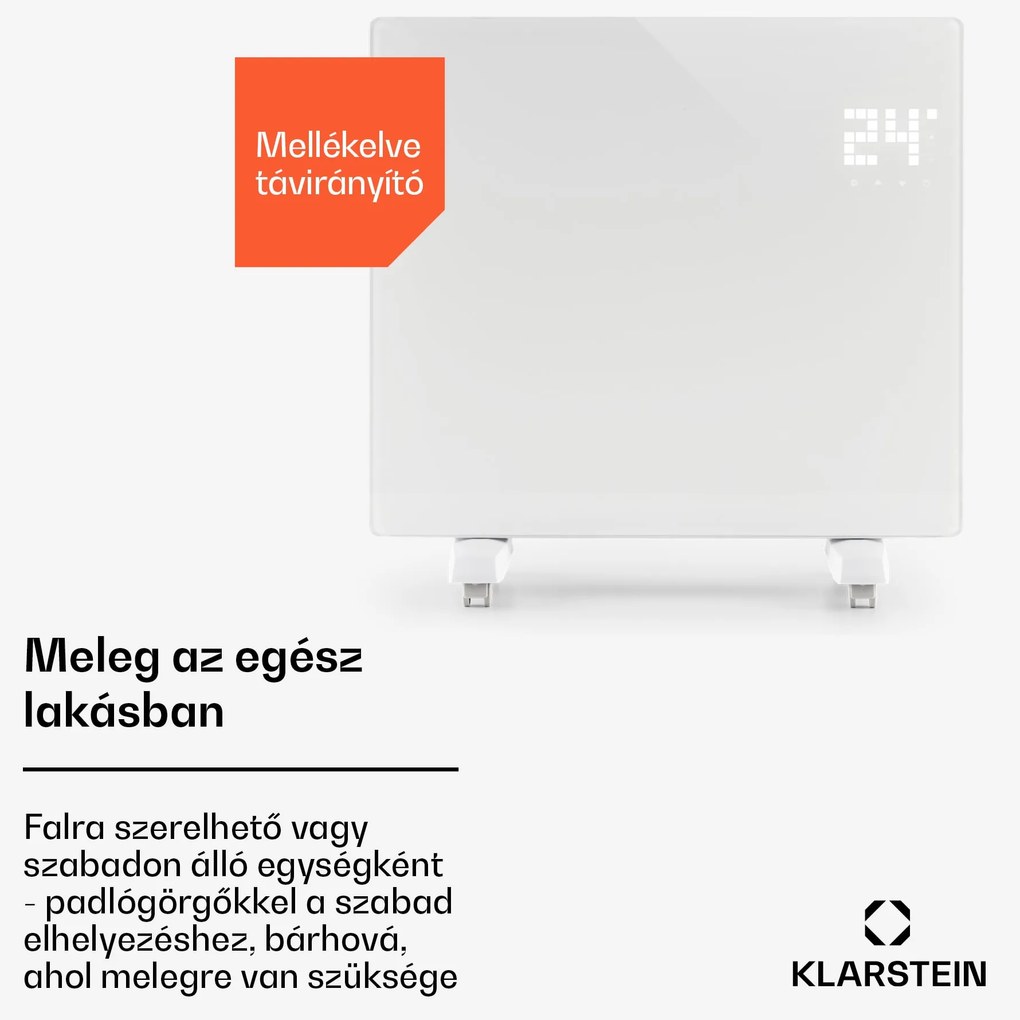 Klarstein Bornholm Single, konvektor, 1000 W, termosztát, időzítő, fehér