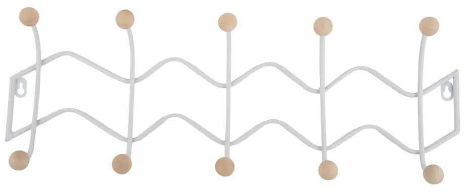 Fehér fém fali fogas 61 cm Zig Zag – PT LIVING