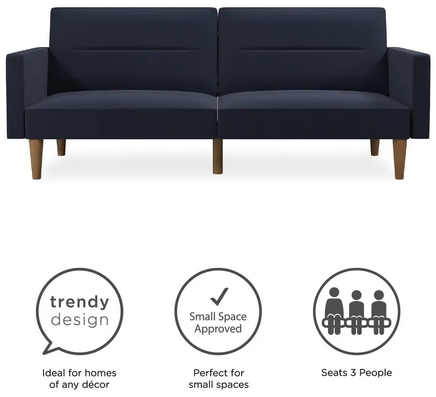 Mainstays sötétkék kinyitható kanapé - Støraa