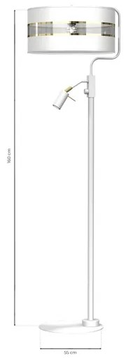 Állólámpa ULTIMO 1xE27/40W/230V + 1xGU10/MR11/7W fehér