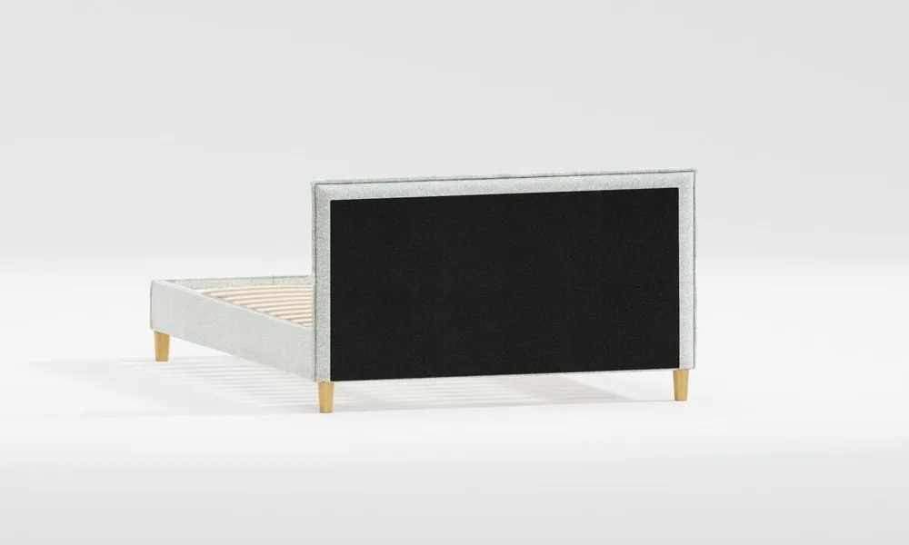 Bézs kárpitozott franciaágy ágyráccsal 200x200 cm Tina – Ropez