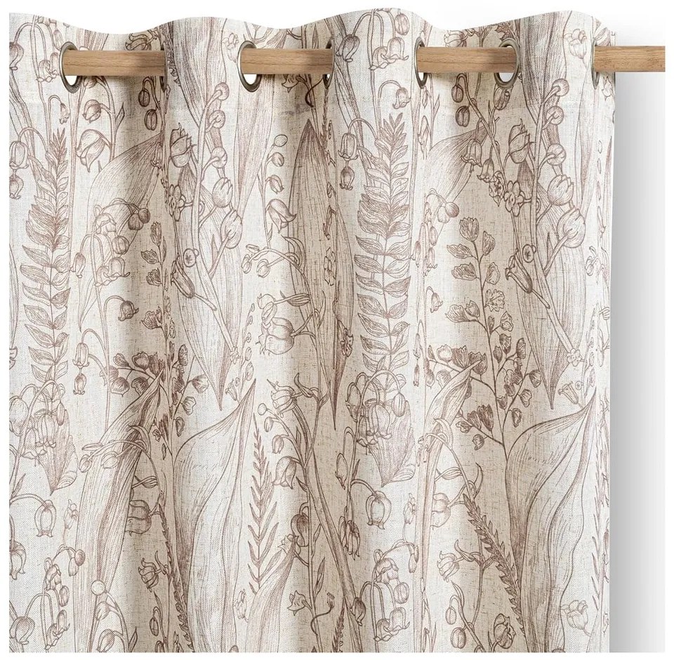 Bézs-világosbarna függöny 135x250 cm Selvetia – Restilo