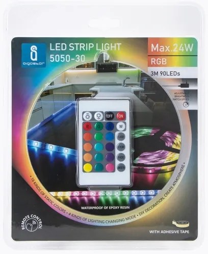 Aigostar - LED RGB Dimmelhető szalag 3m LED/24W/12/230V IP65 + távirányító