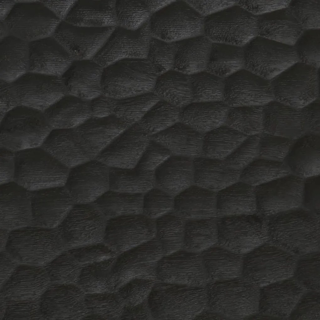 fekete tömör mangófa dohányzóasztal 80 x 50 x 40 cm