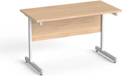 Íróasztal, szürke fémlábbal, 120x70 cm, MAYAH Freedom SV-25, tölgy (IBXA25T)