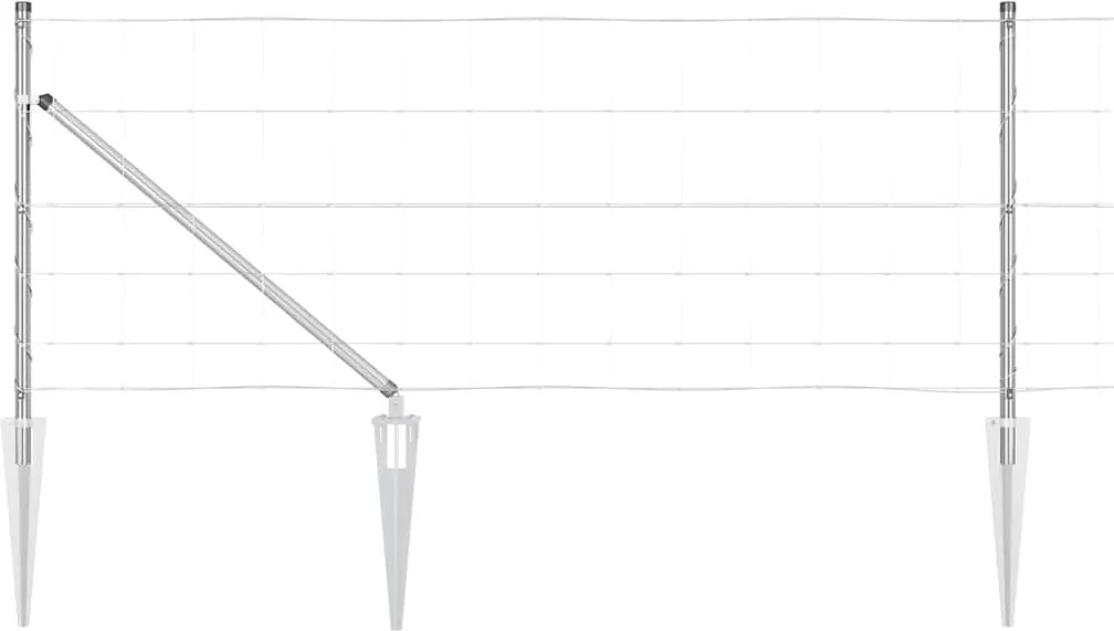 vidaXL Kerítésoszlop Galvanizált 50 x 0,8 m Acél