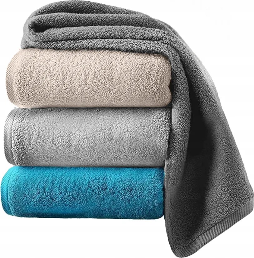 4 db Törölköző 500G Prémium Kéthurkos 50x100cm 500g Különböző Színek Szett