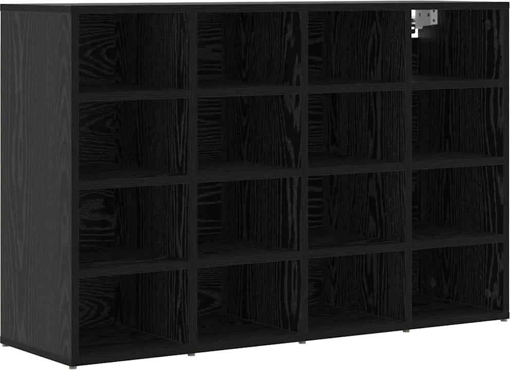 vidaXL Cipőszekrény polcokkal Fekete tölgy 103 x 30 x 67 cm Faanyag