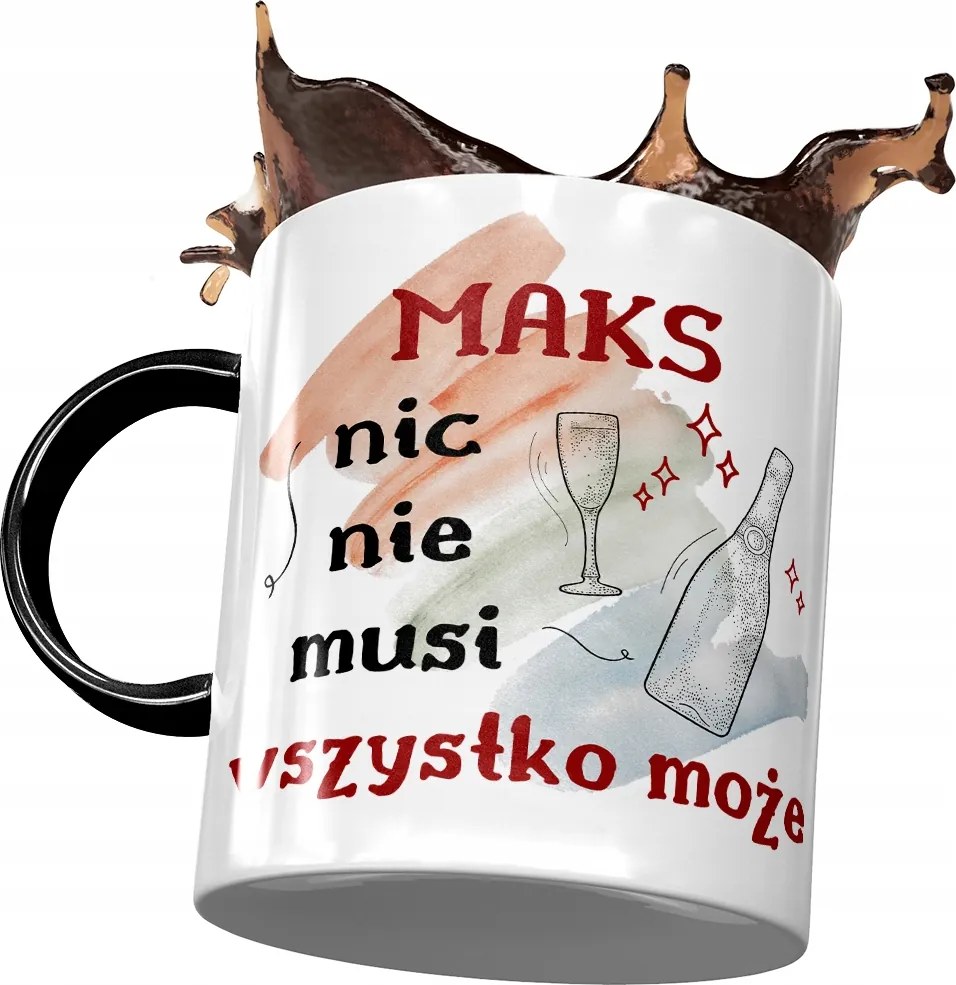 Fekete Bögre Maximilian Ajándék Nyomtatott Fotóval