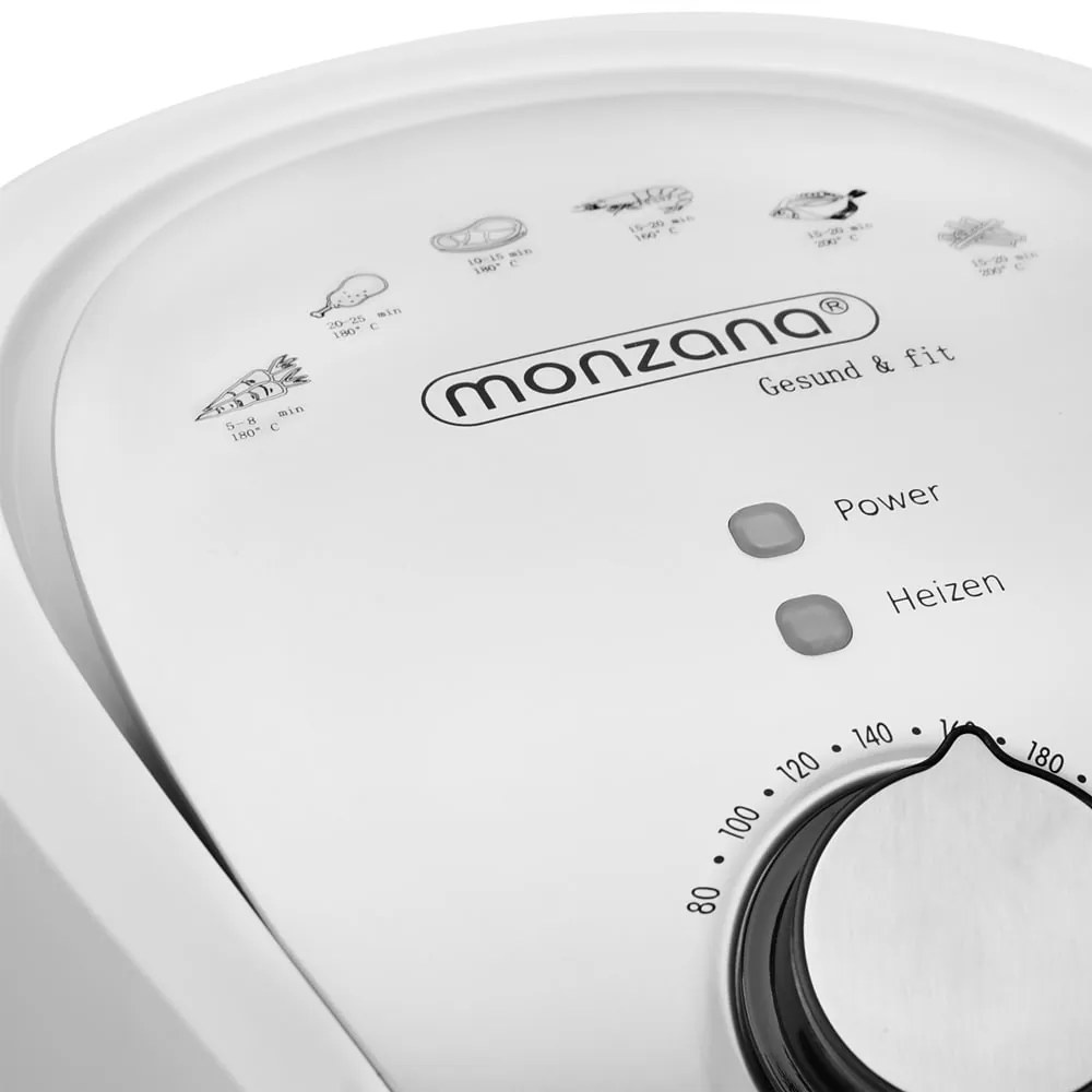 monzana® Forrólevegős fritőz 9 az 1-ben fehér – 3,6 liter