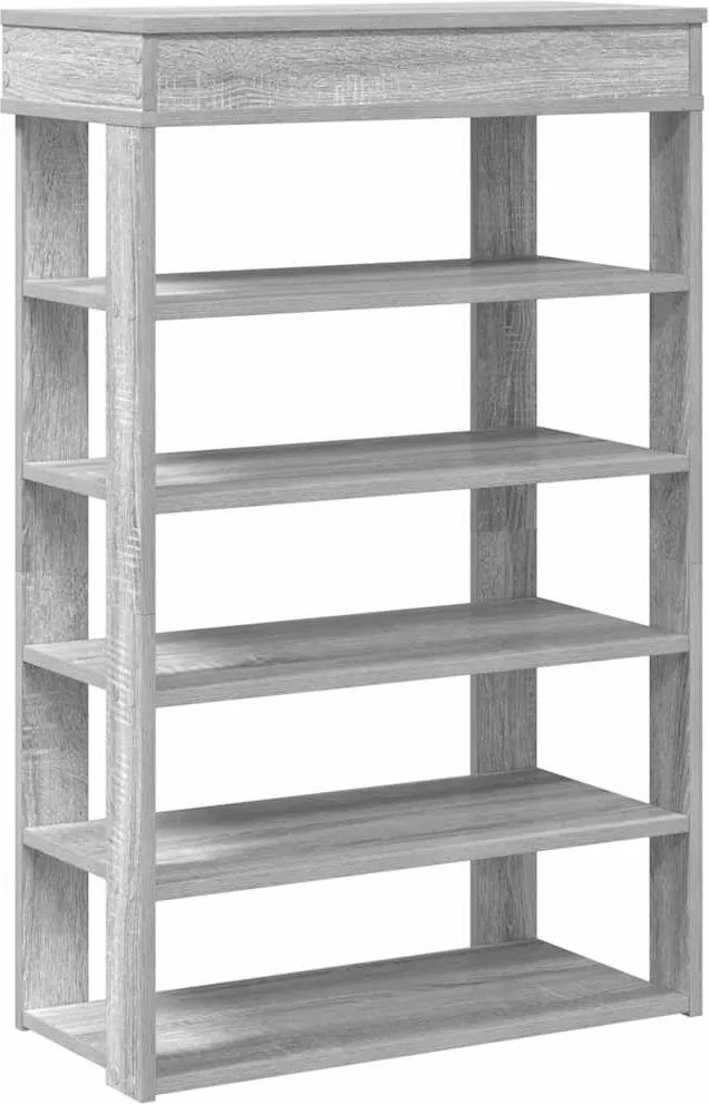 vidaXL szürke sonoma színű szerelt fa cipőtartó 60x30x98 cm