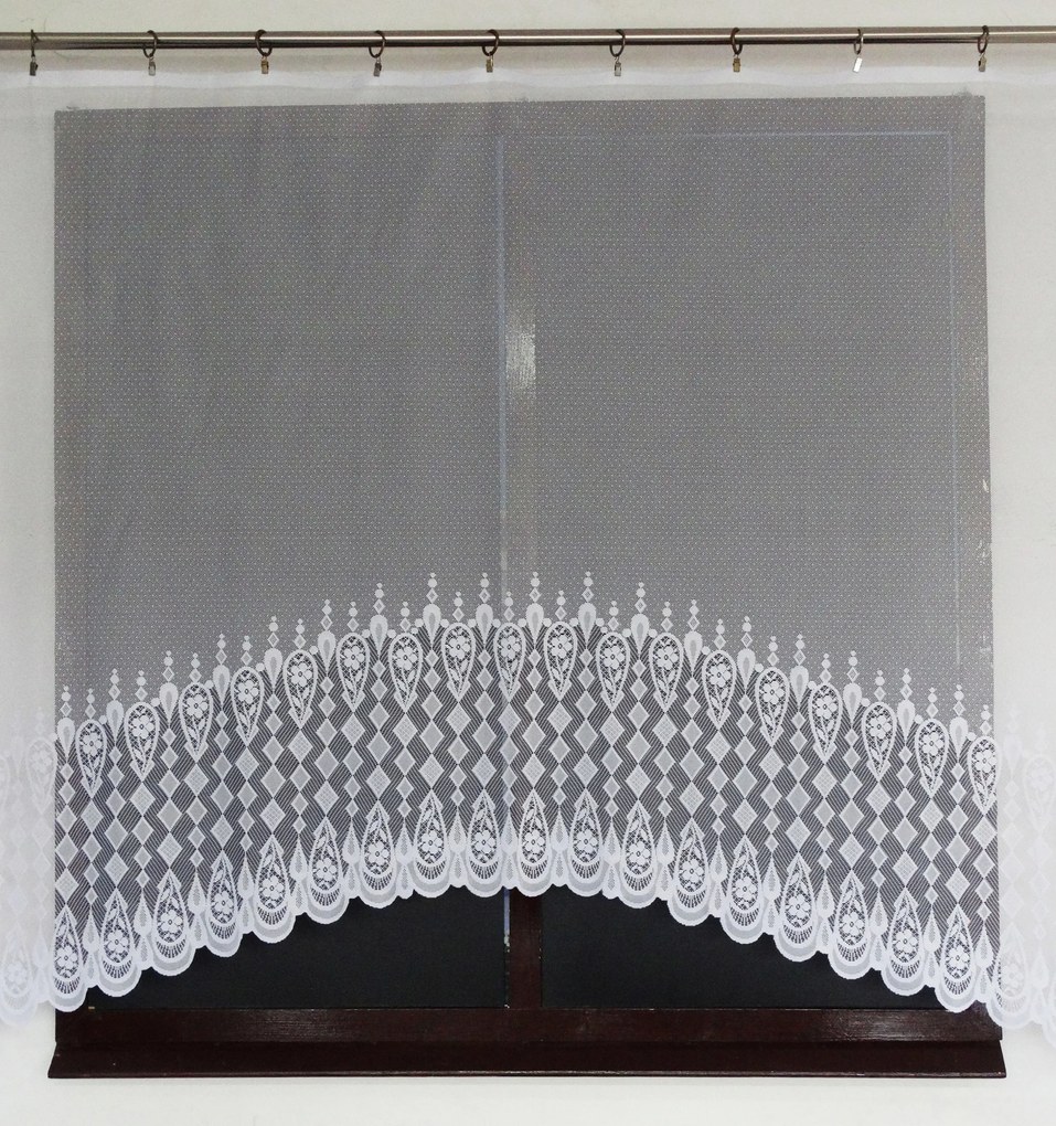 Mg Függöny 14023 Fehér Ív 350X130 kész szalaggal