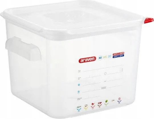 Élelmiszer Tároló Doboz Polipropilénből, Légmentes Tetővel, 6 L Araven