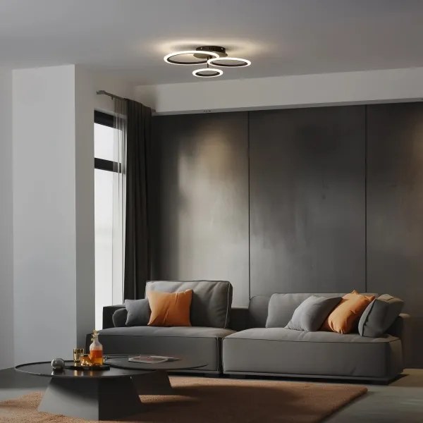 Brilagi - LED Dimmelhető felületre szerelhető csillár ORBITS LED/40W/230V 3000-6500K fekete + távirányító