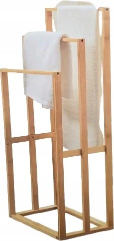 Smukee Álló bambusz törölközőtartó állvány 42 x 24 x 82 cm 389