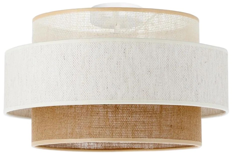 Mennyezeti lámpa BOHO 1xE27/60W/230V, átmérő 40 cm, fehér/juta