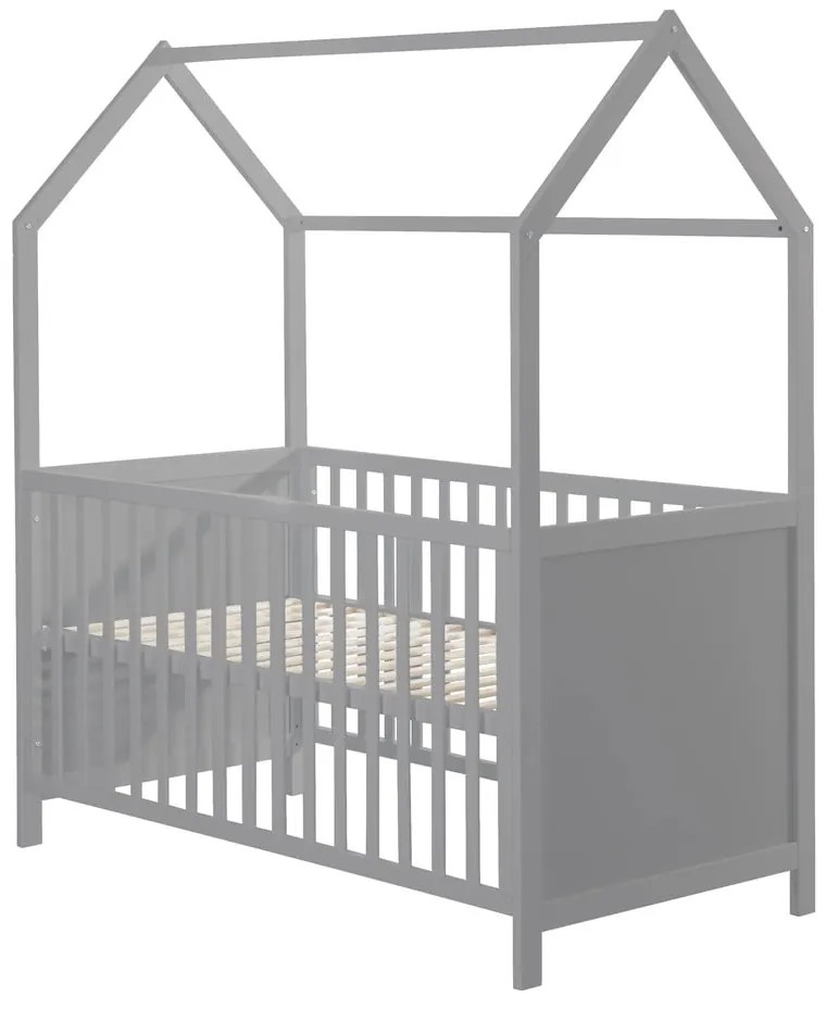 Szürke babaágy 70x140 cm – Roba