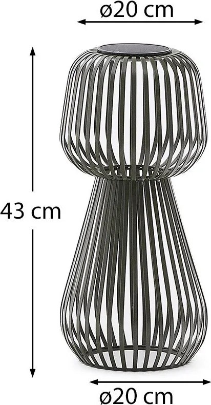 Napelemes LED asztali dimmelhető kültéri lámpa (magasság 42 cm) Reiba – Kave Home
