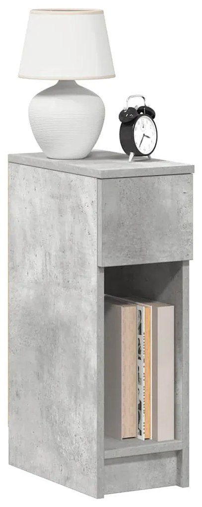 betonszürke éjjeliszekrény fiókkal 20 x 36 x 60 cm