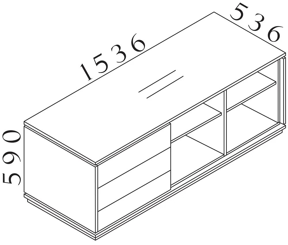 Alkotó konténer 153,6 x 53,6 cm, 3 modulos, fehér / antracit